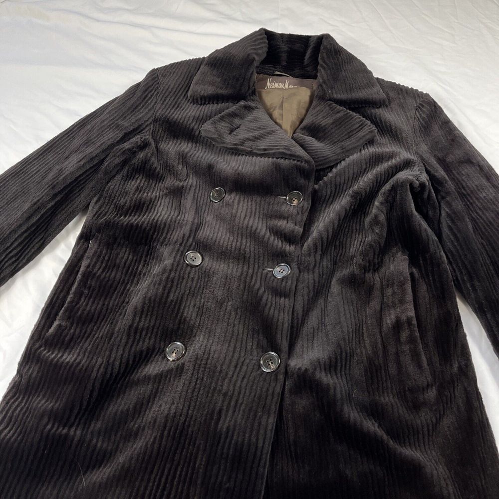 Neiman Marcus Exclusive Michael Kors Velvet Blazer Coat Brown/chocolate Sz US 8 - Picture 2 of 16